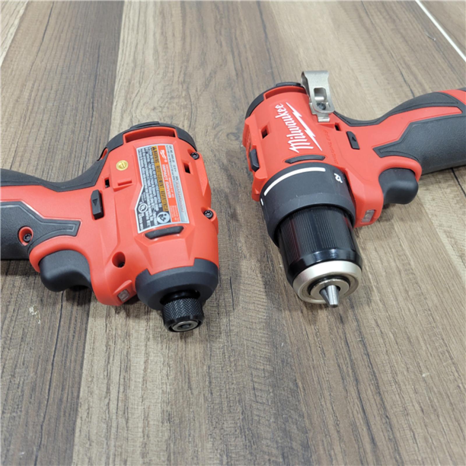GOOD Milwaukee  M12 12-Volt Lithium-Ion Brushless Cordless Subcompact Drill and Impact Driver Combo Kit W/2 Batteries and Bag (2-Tool)