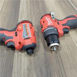 GOOD Milwaukee  M12 12-Volt Lithium-Ion Brushless Cordless Subcompact Drill and Impact Driver Combo Kit W/2 Batteries and Bag (2-Tool)