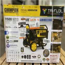 DALLAS LOCATION - NEW! CHAMPION 9000-Watt Electric Start Tri Fuel Generator  CO Shield