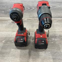 AS-IS Milwaukee FUEL 18V Lithium-Ion Brushless Cordless Hammer Drill and Impact Driver Combo Kit