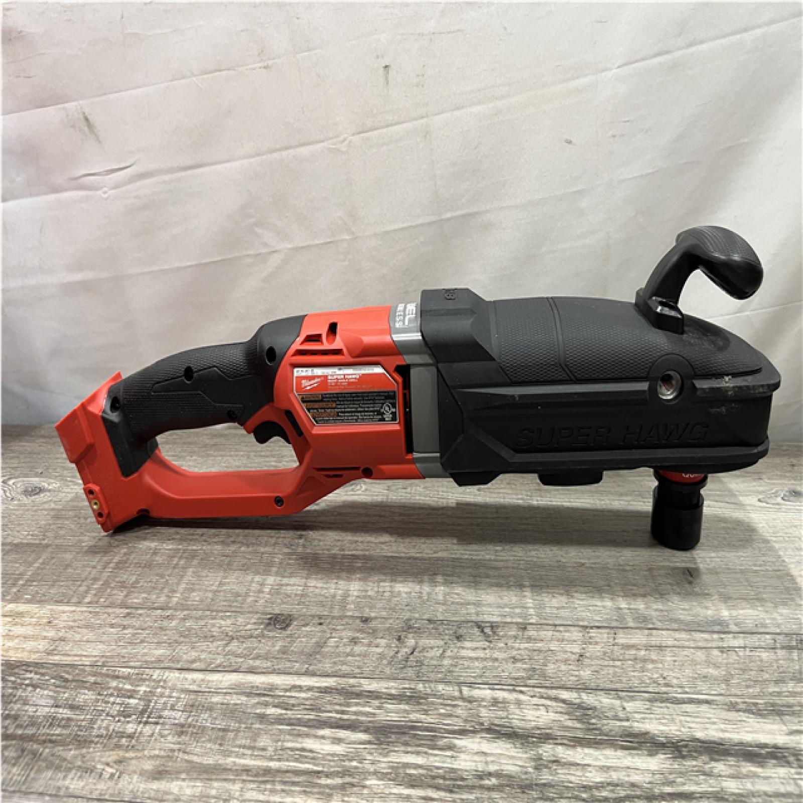 AS-IS Milwaukee FUEL 18V Lithium-Ion Brushless Cordless GEN 2 SUPER HAWG 7/16 in. Right Angle Drill (Tool-Only)