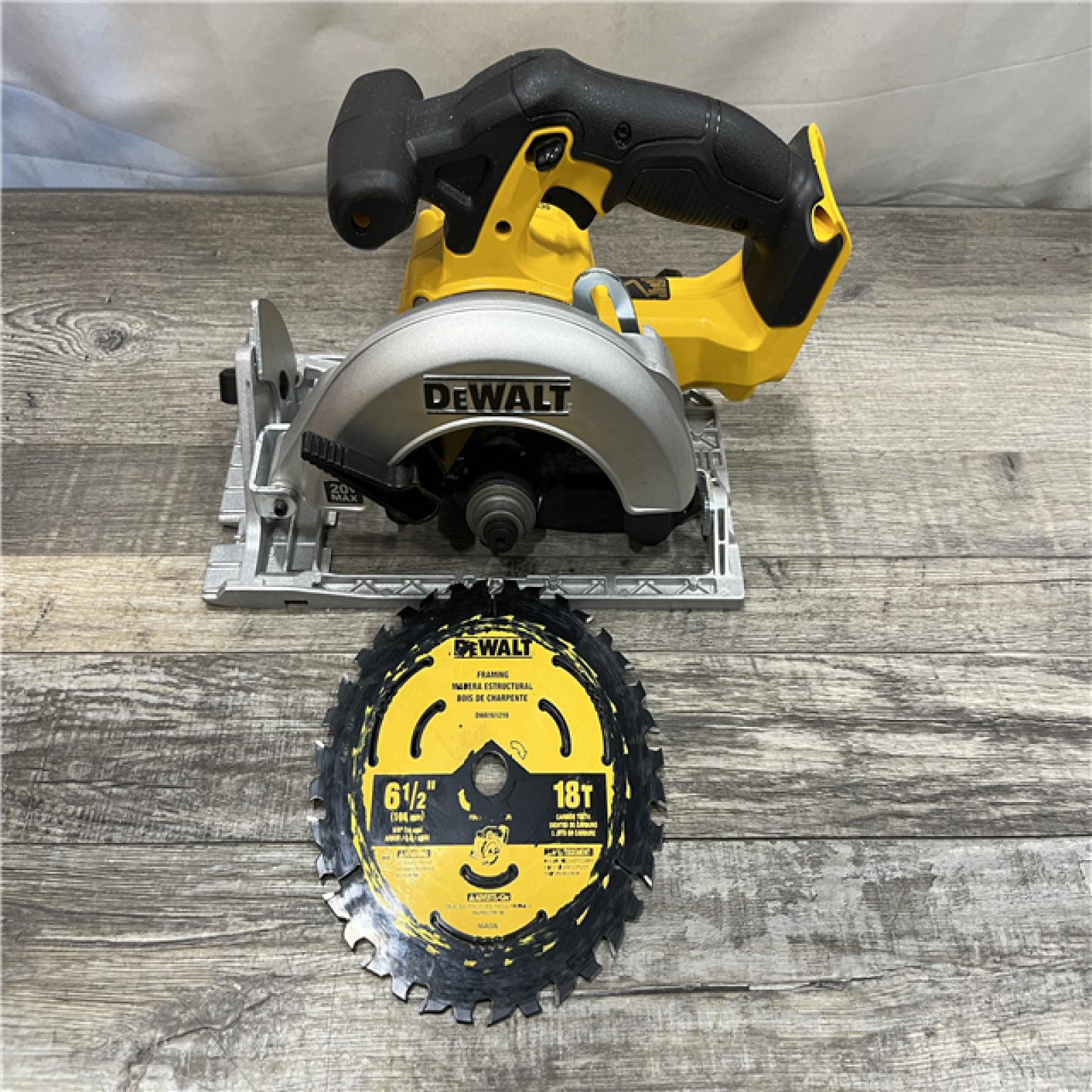 AS-IS DEWALT 20-Volt MAX Lithium-Ion Cordless 6-1/2 in. Circular Saw (Tool-Only)