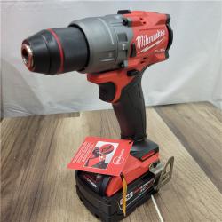 AS-IS Milwaukee Hammer Drill Driver Kit with Batteries  Charger & Tool Case  Red