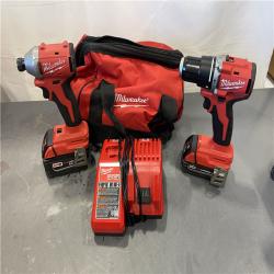 AS-IS - Milwaukee M18 18-Volt Lithium-Ion Brushless Cordless Compact Hammer Drill/Impact Combo Kit