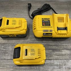 AS-IS DEWALT 20V XR Lithium-Ion Starter Pack with 8.0 Ah and 4.0 Ah Battery Packs and Charger