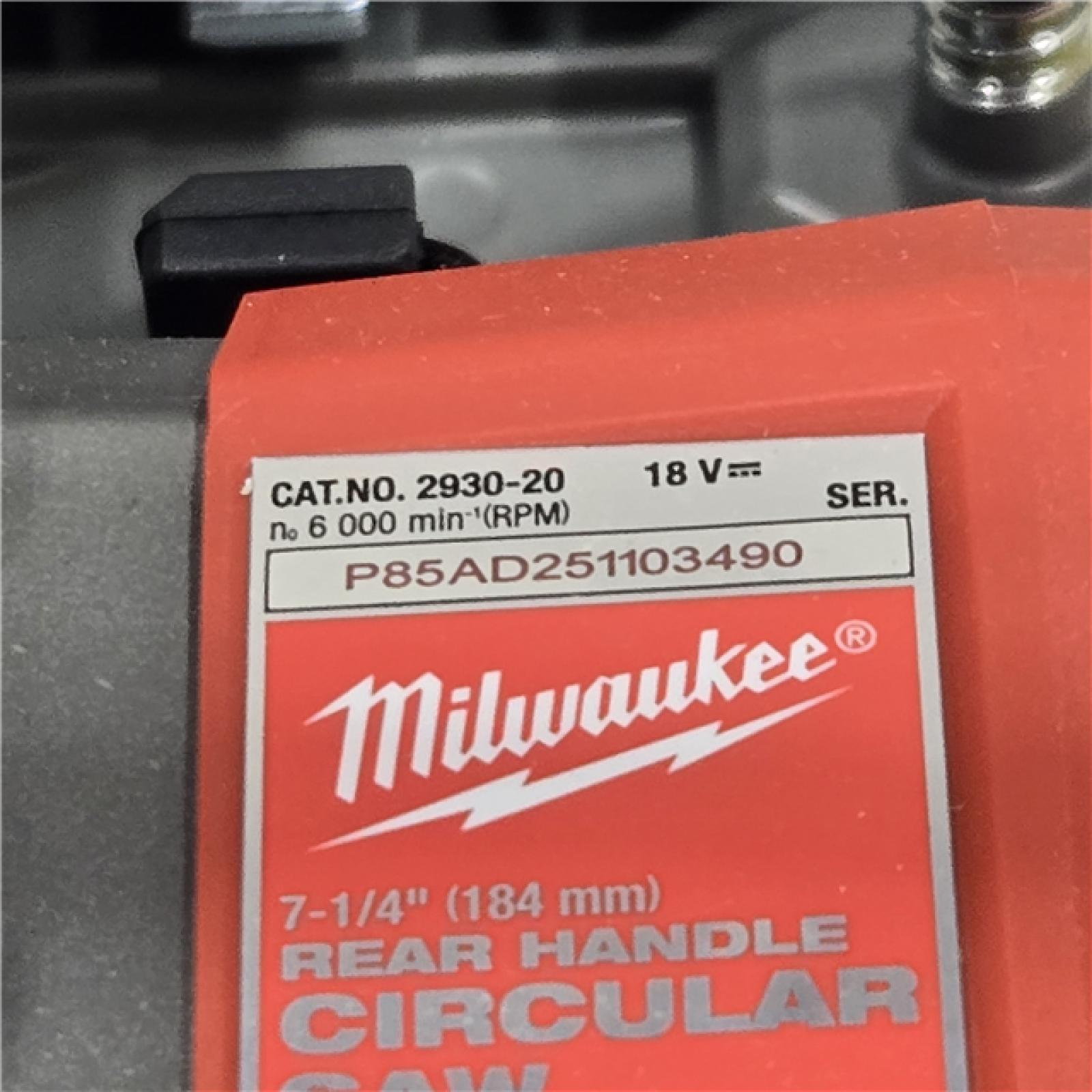 AS-IS MILWAUKEE 7-1/4 REAR HANDLE CIRCULAR SAW (TOOL ONLY)