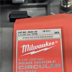 AS-IS MILWAUKEE 7-1/4 REAR HANDLE CIRCULAR SAW (TOOL ONLY)
