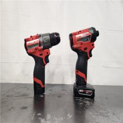 AS-IS- Milwaukee FUEL 12-Volt Lithium-Ion Brushless Cordless Hammer Drill and Impact Driver Combo Kit