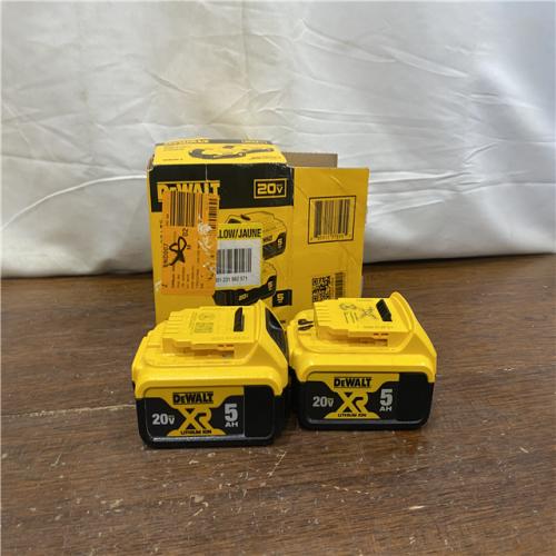 AS-IS DEWALT 20V MAX XR Premium Lithium-Ion 5.0Ah Battery Pack (2 Pack)