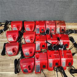 HOUSTON LOCATION - AS-IS MILWAUKEE BATTERY CHARGER PACK QTY - 16