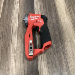 AS-IS Milwaukee FUEL 12V Lithium-Ion Brushless Cordless 4-in-1 Installation 3/8 in. Drill Driver (Tool-Only)