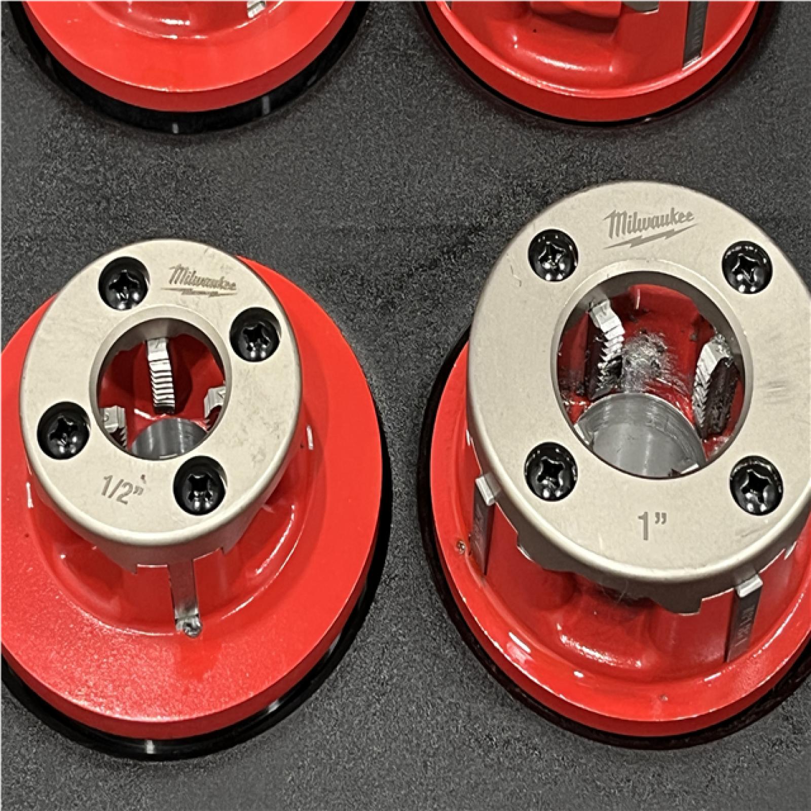 AS-IS Milwaukee 1/2 in. - 2 in. High Speed NPT Forged Aluminum Die Head PACKOUT Kit