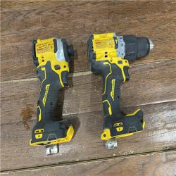 AS-IS DEWALT 20V MAX XR Hammer Drill and ATOMIC Impact Driver 2 Tool Cordless Combo Kit with (2) 4.0Ah Batteries, Charger, and Bag