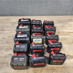 HOUSTON LOCATION - AS-IS MILWAUKEE BATTERY PACK QTY - 15