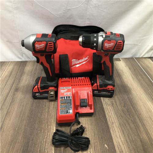 AS-IS Milwaukee M18 18V Lithium-Ion Cordless Drill Driver/Impact Driver Combo Kit
