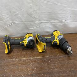 AS-IS DEWALT 20V MAX XR Hammer Drill and ATOMIC Impact Driver 2 Tool Cordless Combo Kit with (2) 4.0Ah Batteries, Charger, and Bag
