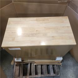 Phoenix NEW Husky Standard Duty 46 in. W x 18 in. D 9-Drawer Gloss Tan Mobile Workbench Cabinet with Solid Wood Top