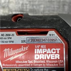 AS-IS Milwaukee 18V Lithium-Ion Cordless 1/4 in. Hex Impact Driver (Tool-Only)
