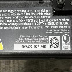 AS-IS RYOBI ONE+ HP 18V 18-Gauge Brushless Cordless AirStrike Brad Nailer (Tool Only)