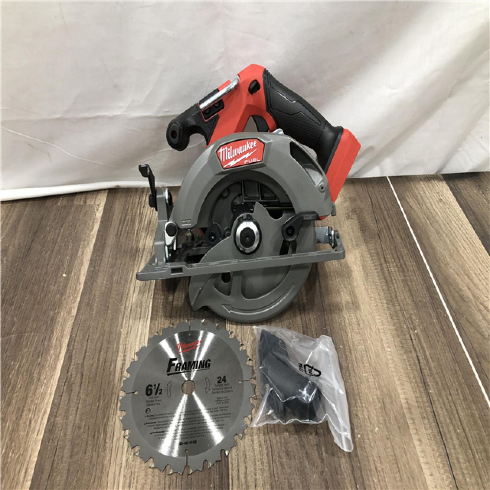 AS-IS Milwaukee FUEL 18V Lithium-Ion Brushless Cordless 6-1/2 in. Circular Saw (Tool-Only)