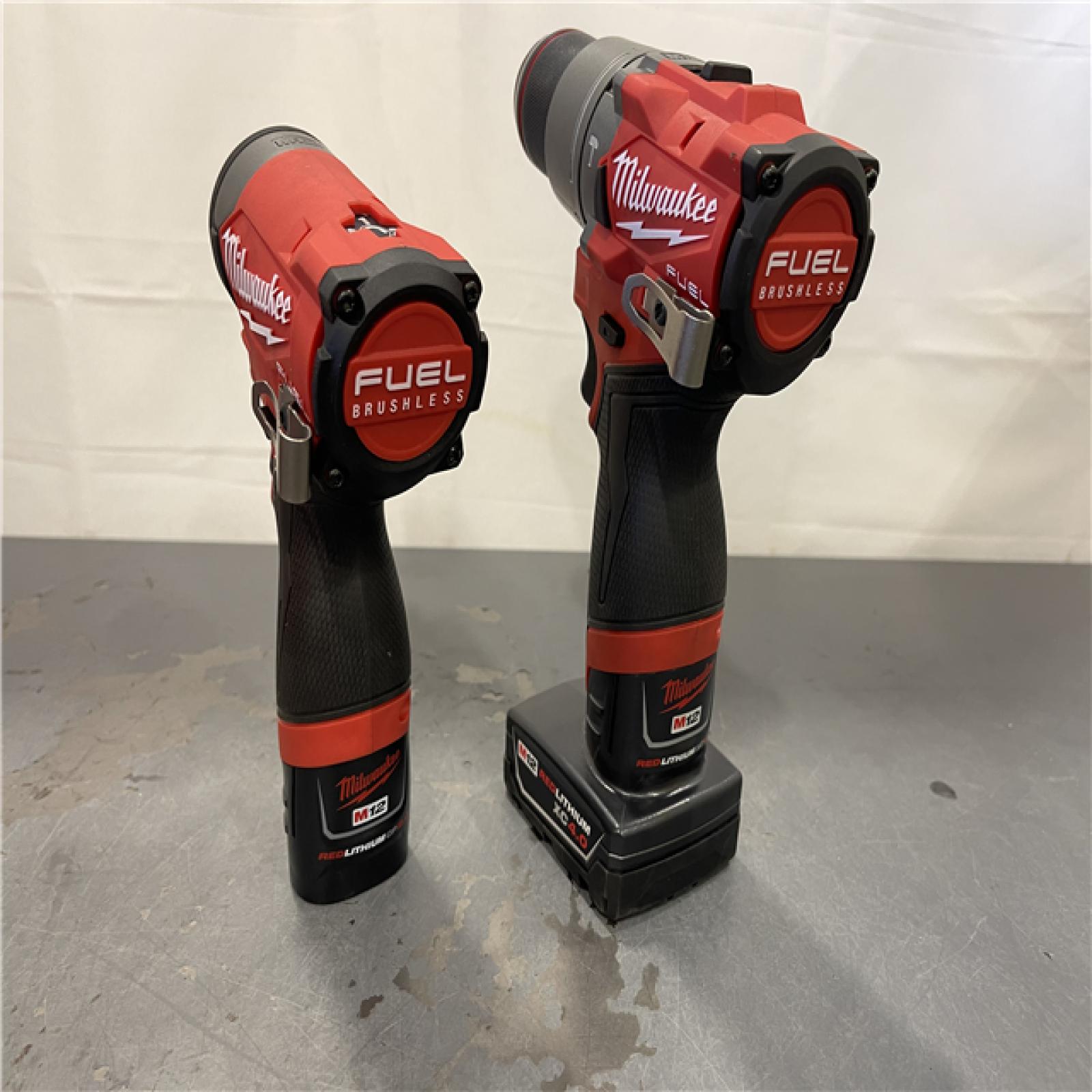 AS-IS - Milwaukee M12 FUEL 12-Volt Lithium-Ion Brushless Cordless Hammer Drill and Impact Driver Combo Kit