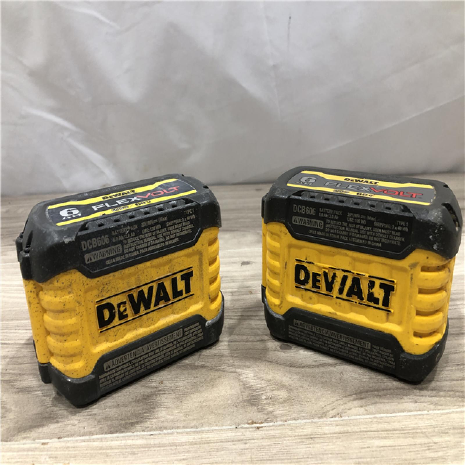 AS-IS DEWALT FLEXVOLT 20-Volt/60-Volt MAX Lithium-Ion 6.0Ah Battery Pack (2-Pack)