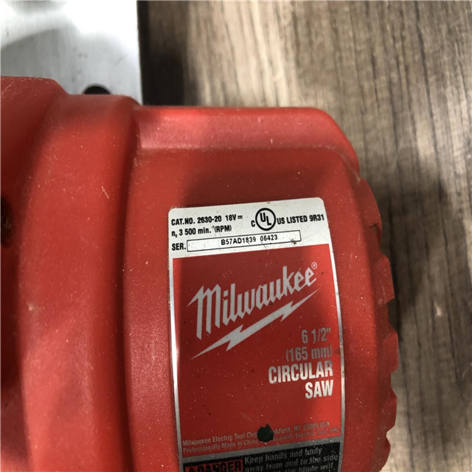 AS-IS Milwaukee 18V Lithium-Ion Cordless 6-1/2 in. Circular Saw (Tool-Only)
