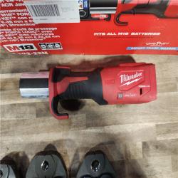 HOUSTON LOCATION - AS-IS Milwaukee Tool M18 18V  Brushless Cordless FORCE LOGIC Press Tool Kit with 1/4 in. - 7/8 in. ACR Jaws (6-Jaws Incl)