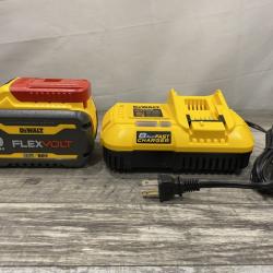 AS-IS DEWALT 20V/60V MAX FLEXVOLT Lithium-Ion 9.0Ah Battery and Charger Starter Kit