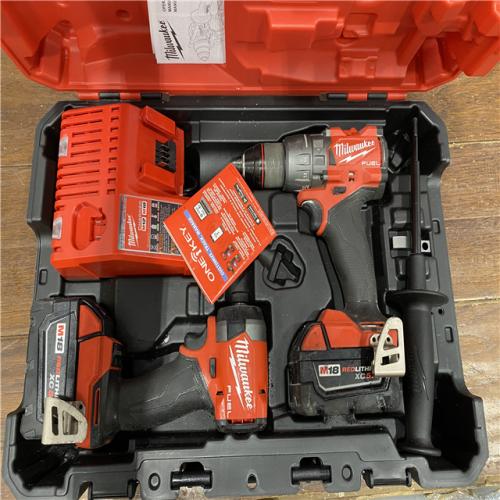AS-IS M18 FUEL 18V Lithium-Ion Brushless Cordless Hammer Drill and Impact Driver Combo Kit (2-Tool) with 2 Batteries