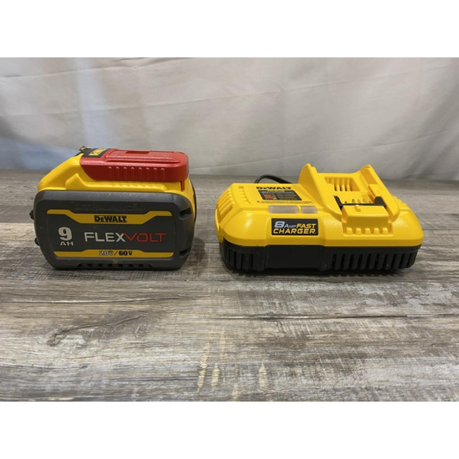 AS-IS DEWALT 20V/60V MAX FLEXVOLT Lithium-Ion 9.0Ah Battery and Charger Starter Kit