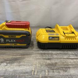 AS-IS DEWALT 20V/60V MAX FLEXVOLT Lithium-Ion 9.0Ah Battery and Charger Starter Kit