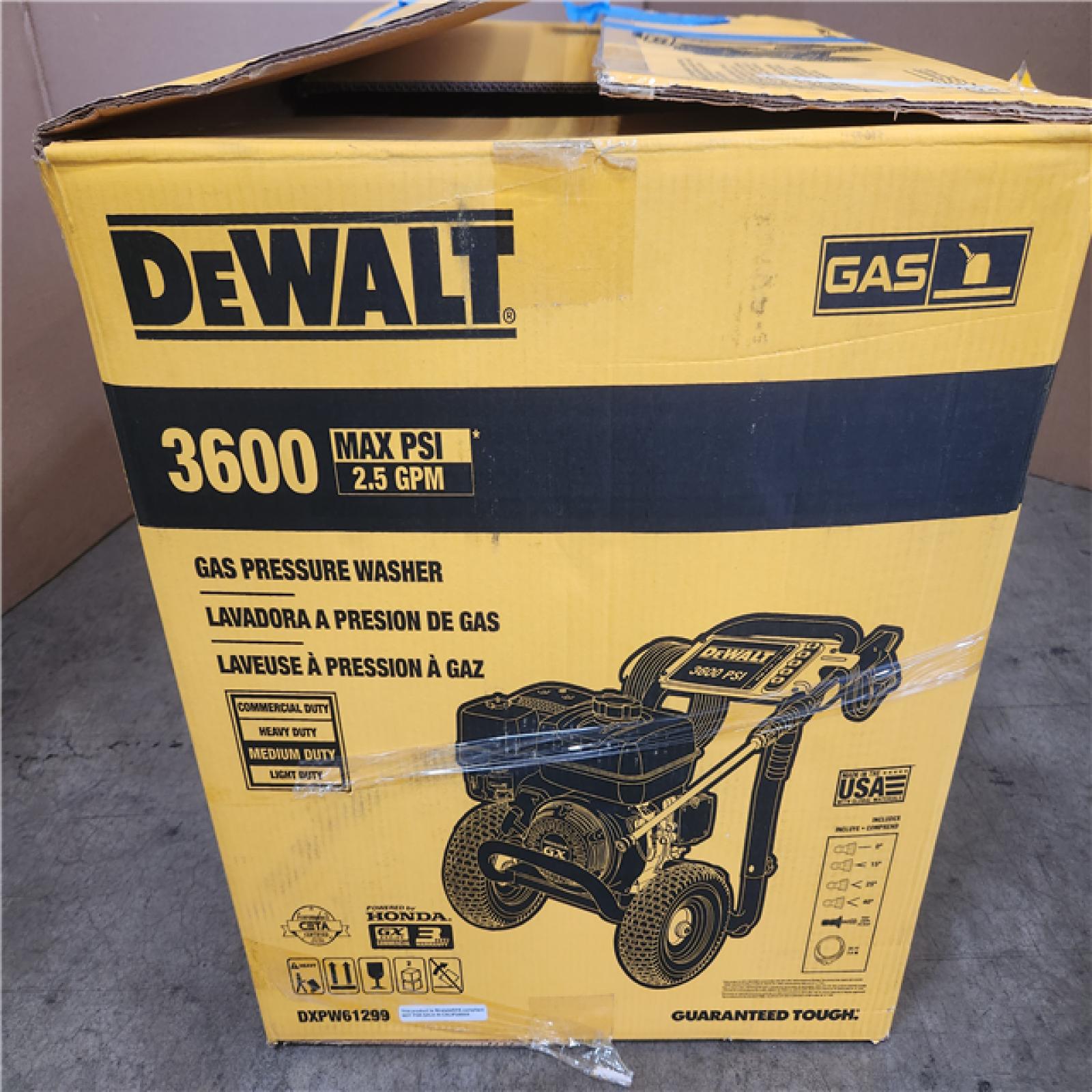 Phoenix NEW DEWALT 3600 PSI 2.5 GPM Cold Water Gas Professional Pressure Washer with HONDA GX200 Engine