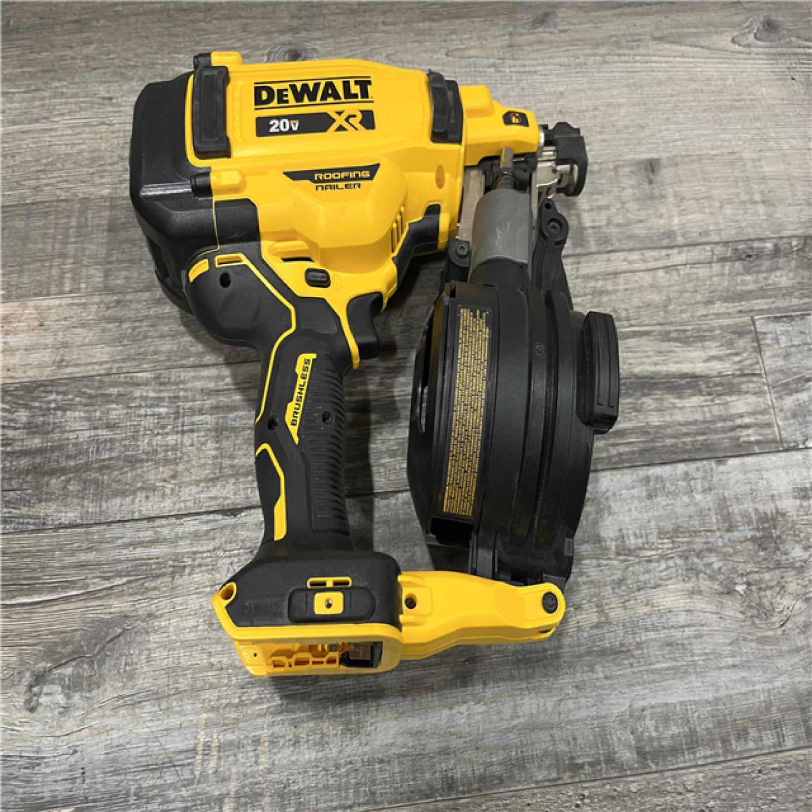 AS-IS DEWALT 20V MAX 15-Degree Electric Cordless Roofing Nailer (Tool Only)