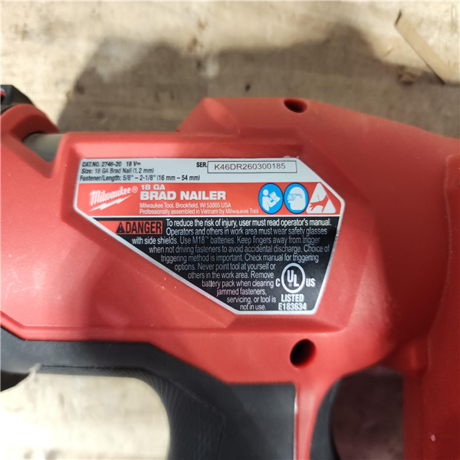 HOUSTON LOCATION - AS - IS Milwaukee FUEL 18-Volt Lithium-Ion Brushless Cordless Gen II 18-Gauge Brad Nailer (Tool-Only)