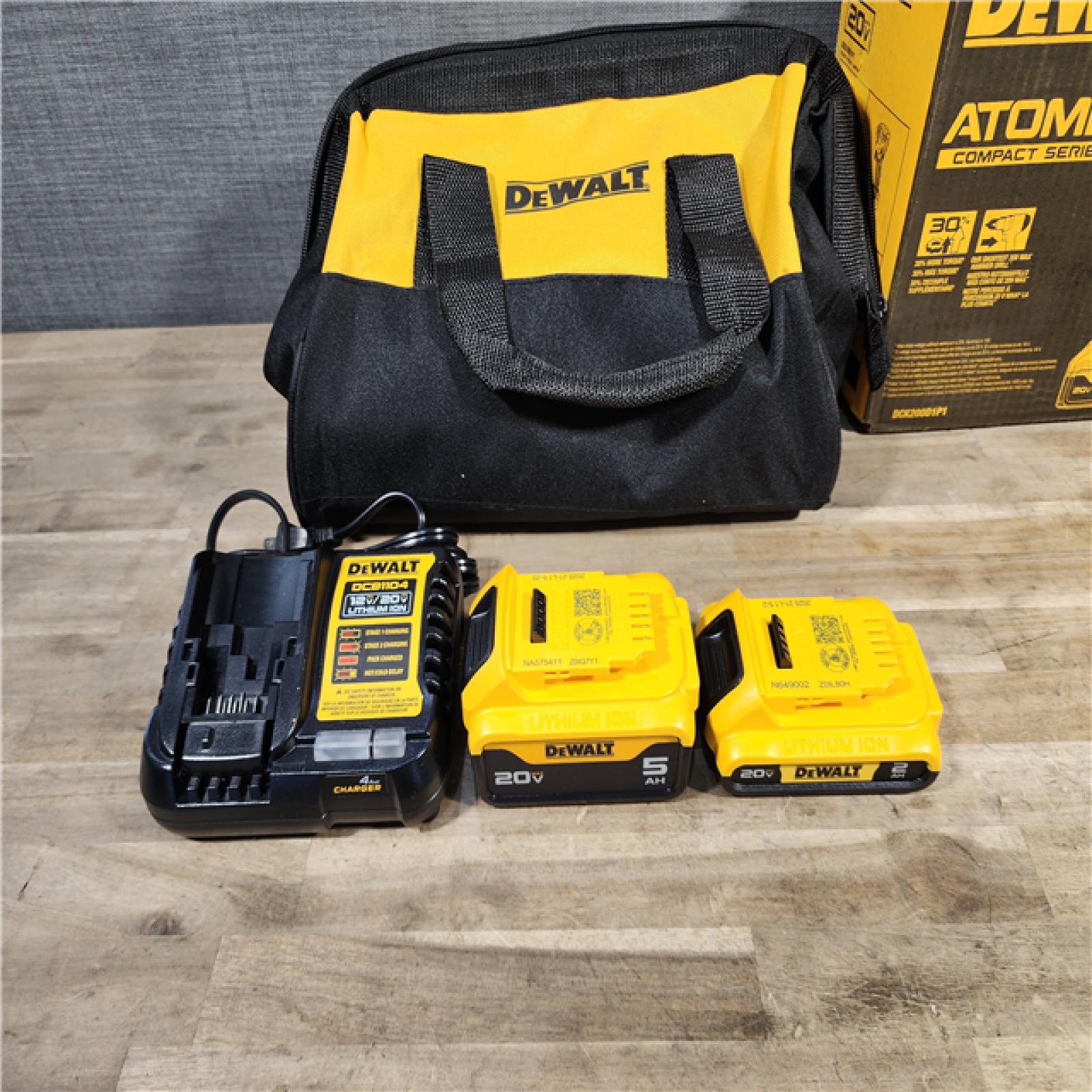 HOUSTON LOCATION - AS-IS (APPEARS LIKE NEW) DEWALT 2 TOOL COMBO KIT W/ (2) BATTERY & CHARGER