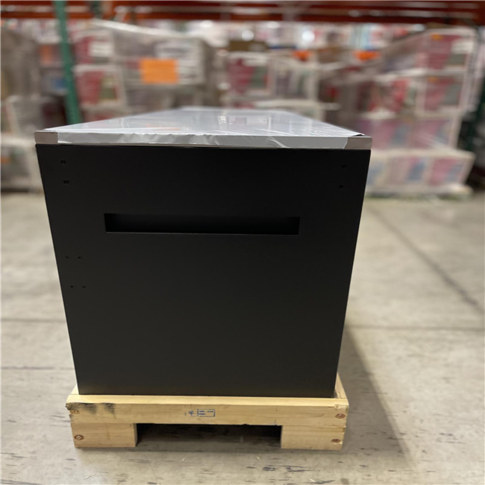 DALLAS LOCATION- AS-IS Husky 84 in. W x 24 in. D 9-Drawer Mobile Workbench with Stainless Steel Top in Matte Black