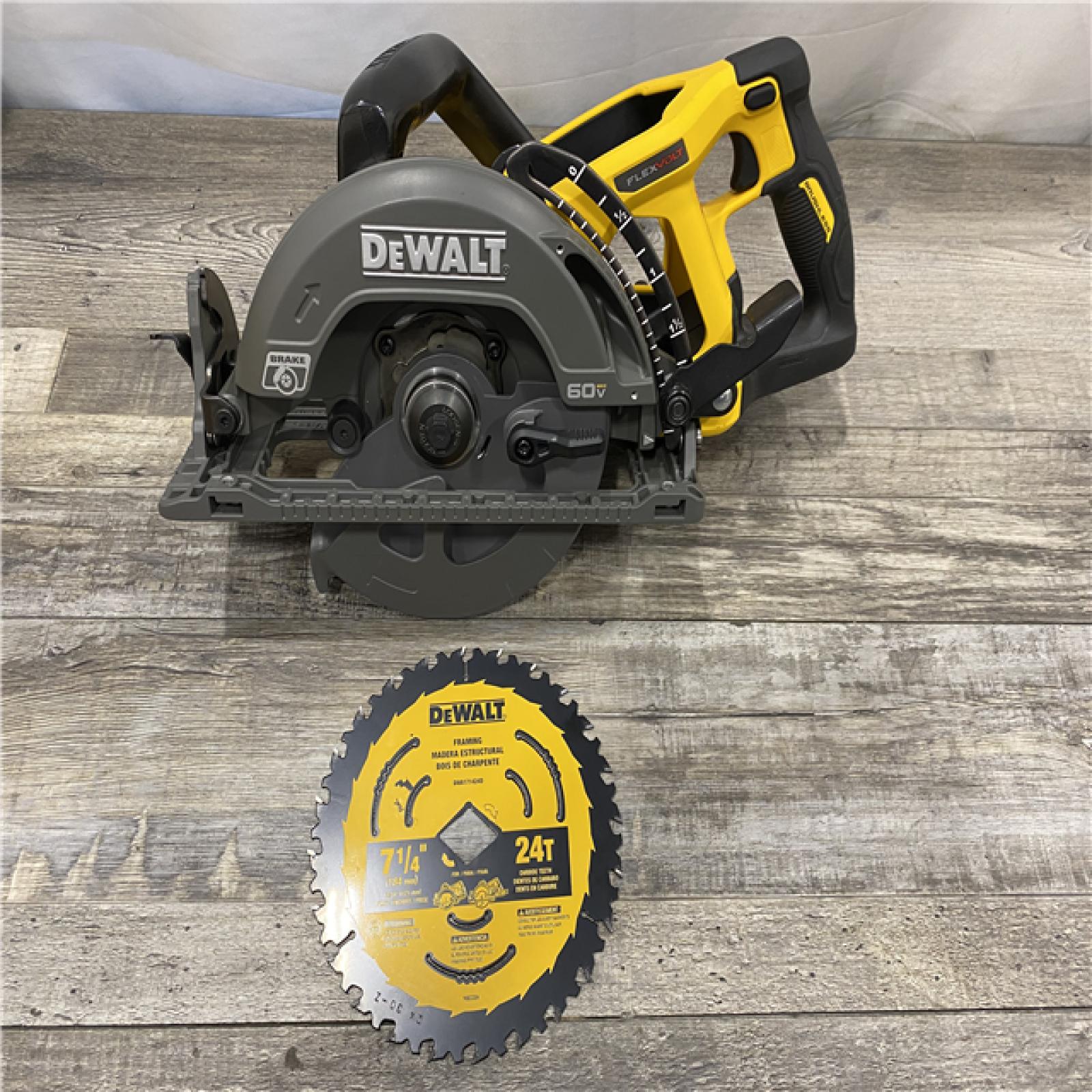 AS-IS DEWALT FLEXVOLT 60V MAX Cordless Brushless 7-1/4 in. Wormdrive Style Circular Saw (Tool Only)