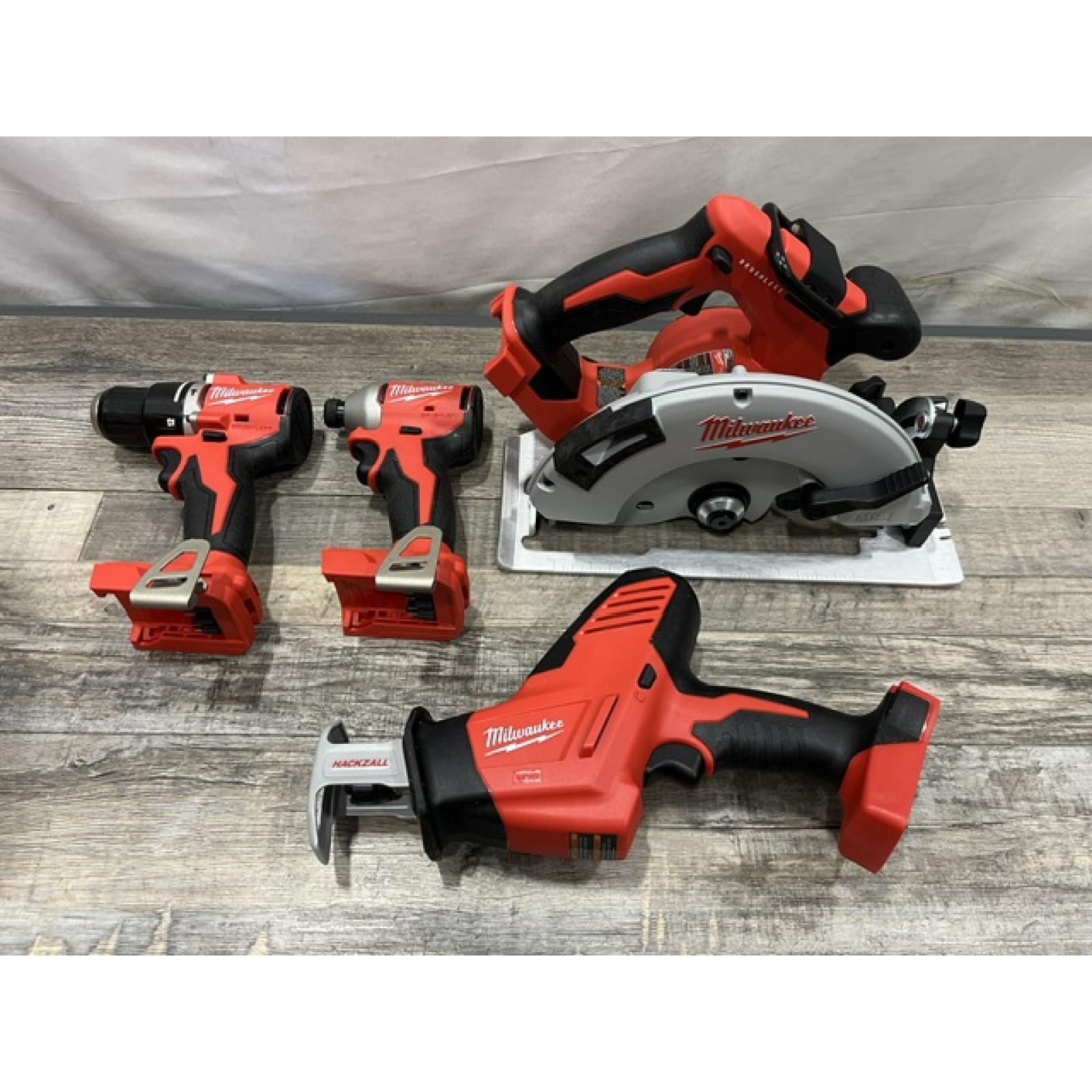 AS-IS Milwaukee 18-Volt Lithium-Ion Brushless Cordless (4-Tool) Combo Kit