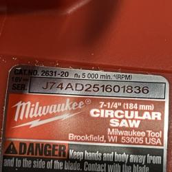 AS-IS Milwaukee 18V Lithium-Ion Brushless Cordless 7-1/4 in. Circular Saw (Tool-Only)