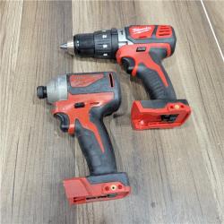 AS-IS Milwaukee M18 18V Cordless Brushed 2 Tool Drill/Driver and Impact Driver Kit