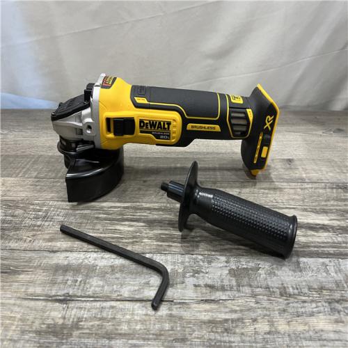 AS-IS DEWALT 20V MAX XR Cordless Brushless 4.5 in. Slide Switch Small Angle Grinder with Kickback Brake (Tool Only)