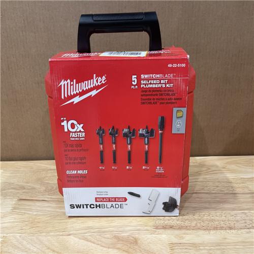 NEW! - Milwaukee Tool 5PC SwitchBlade Selfeed Bit Plumber S Kit