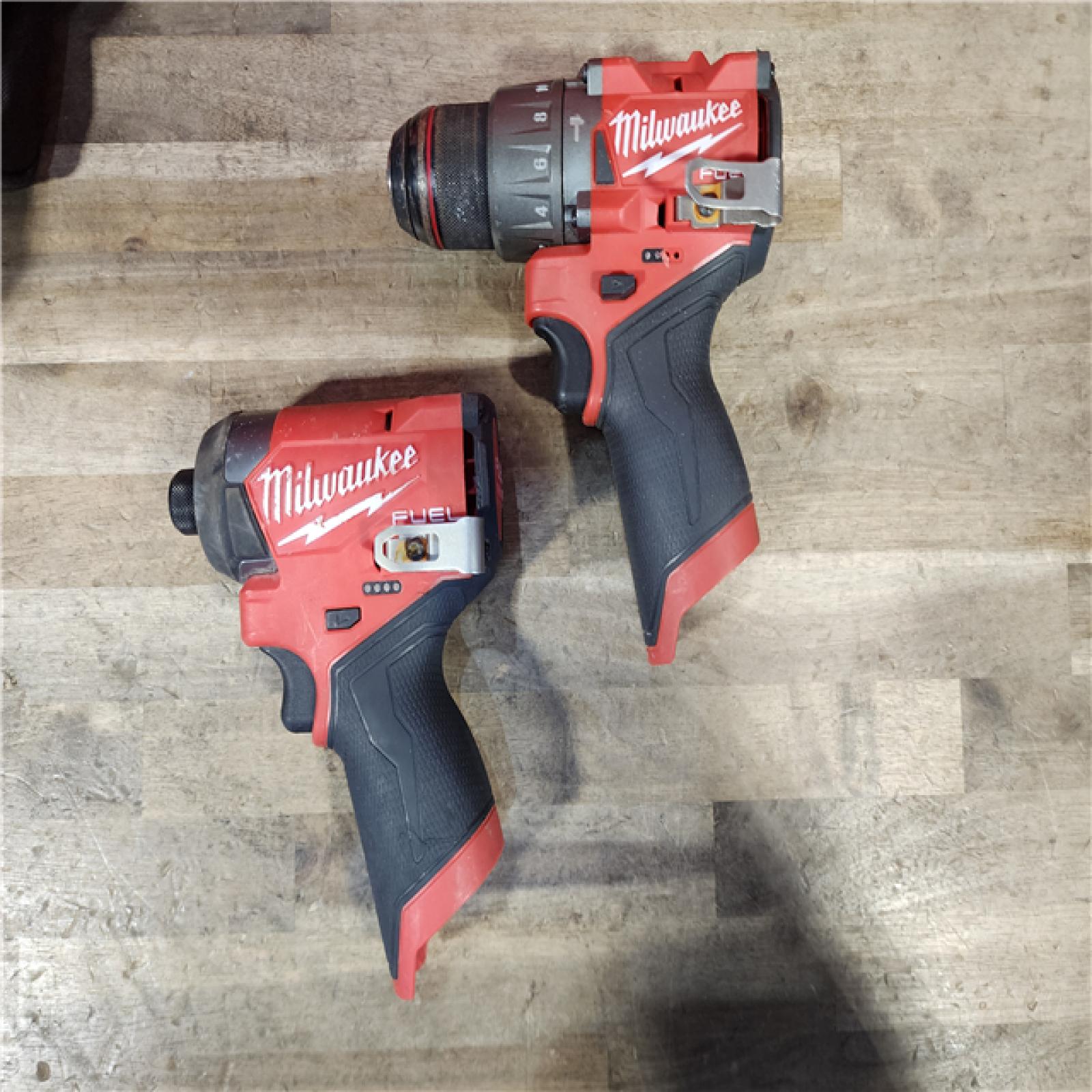 HOUSTON LOCATION - AS-IS Milwaukee 3497-22 12V Brushless Hammer Drill and Impact Driver Combo Kit
