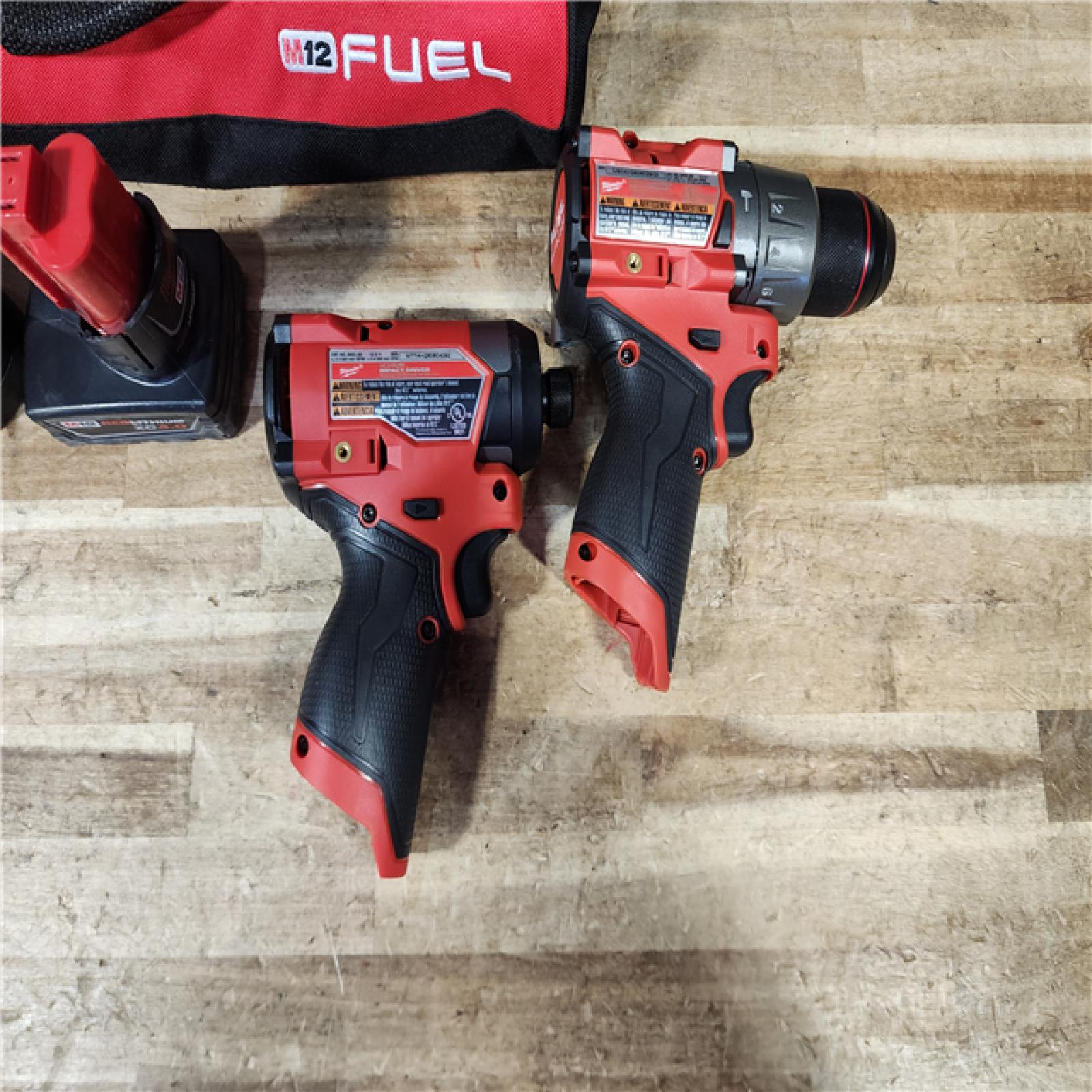 HOUSTON LOCATION - AS - IS Milwaukee FUEL 12-Volt Lithium-Ion Brushless Cordless Hammer Drill and Impact Driver Combo Kit