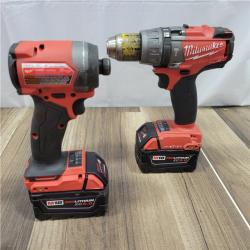 AS-IS Milwaukee M18 FUEL 18V Lithium-Ion Brushless Cordless Hammer Drill and Impact Driver Combo Kit (2-Tool) with 2 Batteries