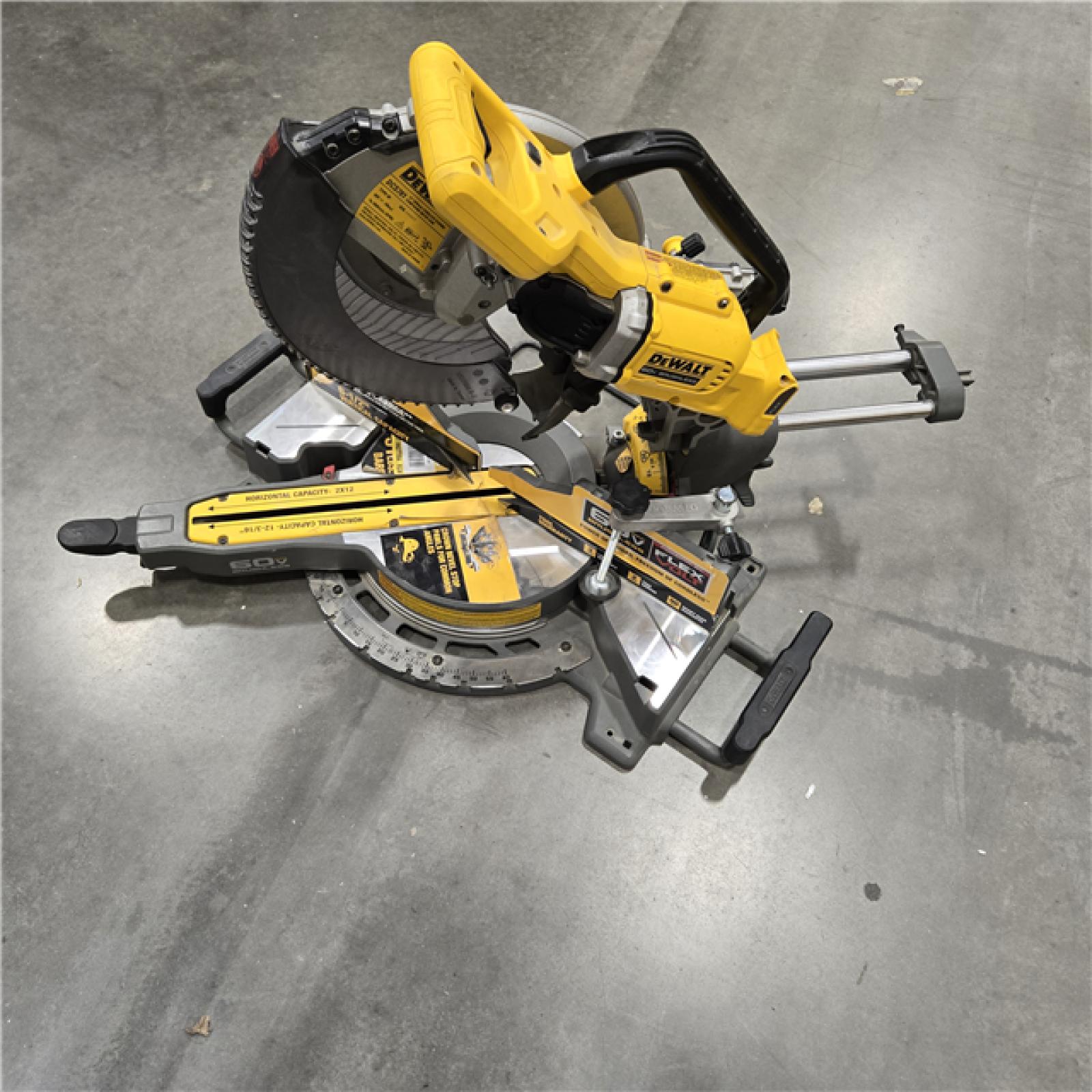 AS-IS DEWALT 60V Lithium-Ion 12 in. Cordless Sliding Miter Saw (Tool Only)
