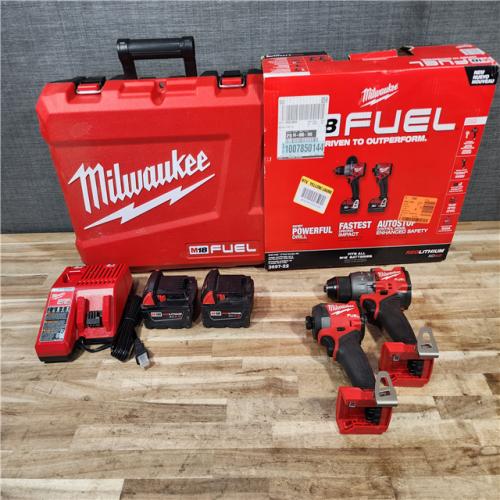 HOUSTON LOCATION - AS-IS Milwaukee FUEL 18V Lithium-Ion Brushless Cordless Hammer Drill and Impact Driver Combo Kit