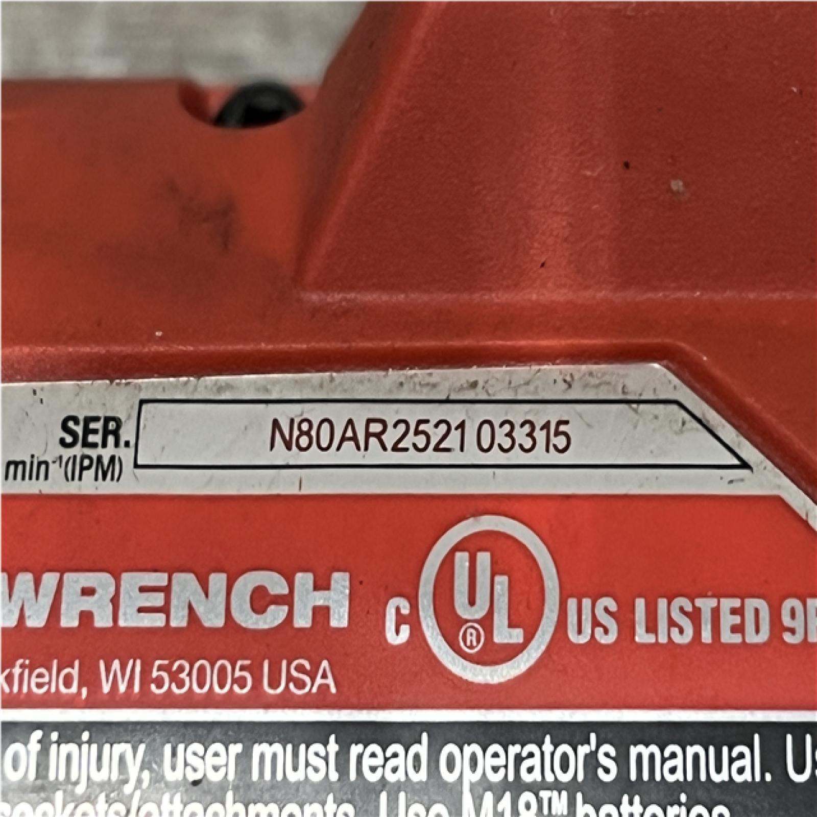 AS-IS Milwaukee FUEL 18V Lithium-Ion Brushless Cordless 1/2 in. Impact Wrench with Friction Ring (Tool-Only)