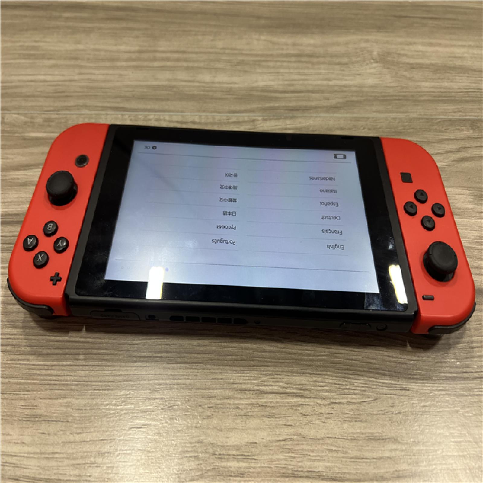 AS-IS Nintendo Switch HAC-001(-01) - Red Joy Cons